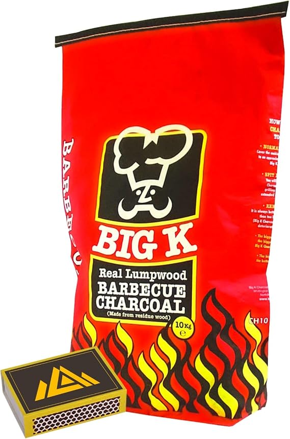 Lumpwood Charcoal for BBQ, Smoking and Grilling Long-Lasting Restaurant Grade Charcoal-Odorless & Non-Toxic (10KGS)