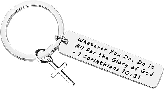 Xiahuyu Christian Keychain - Bible Verse Baptism & Communion Gift - Inspirational Religious Gifts for Women & Men