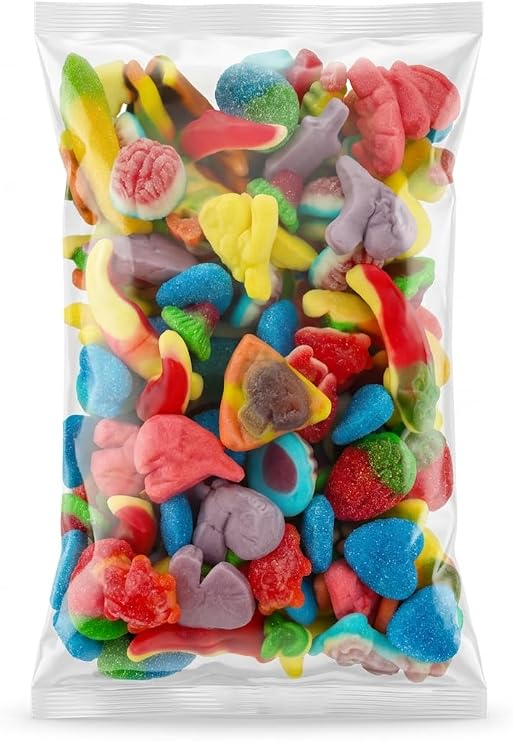 Krazy Kandi 1kg Jelly Filled Legends Sweet Mix Bulk Sharing Bag | Gummy Candy with Liquid Centres | For Kids Party Bags and Celebrations