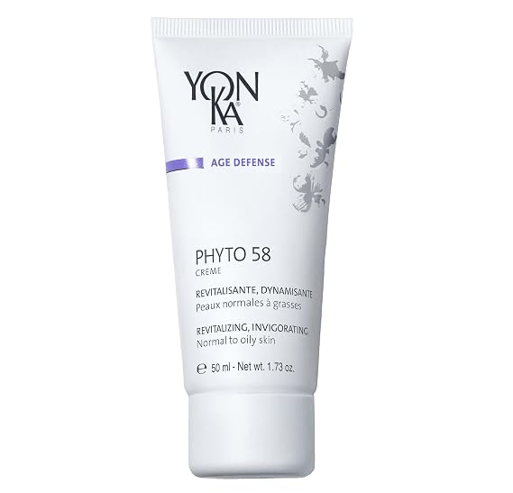 Yonka Phyto 58 PNG Night Cream, Normal and Oily Skin | Anti-Aging Vitamin E Face Moisturizer, Anti-Wrinkle Night Treatment, Reduce Pores and Revitalize Skin, 1.73 oz