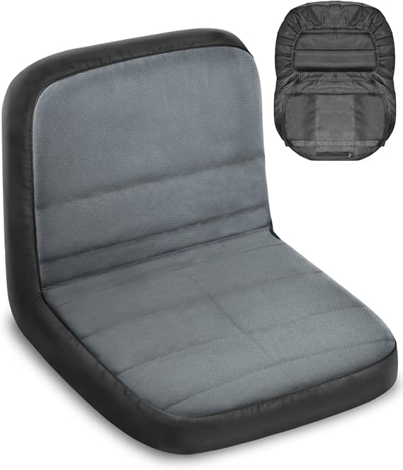 PACETAP Riding Lawn Mower Seat Cover, Durable Polyester Oxford Waterproof Seat Cover Compatible with John Deere, for Craftsman, for Cub Cadet, for Kubota, Universal Lawn Mower(Gray,Small)