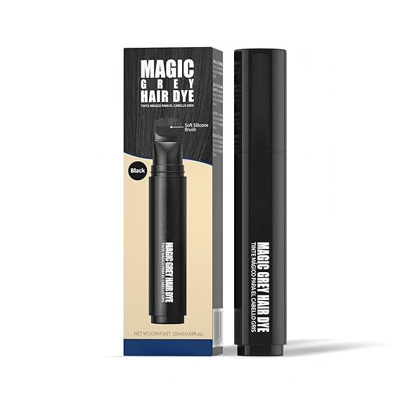 Gowwim Root Touch Up Hair Dye Pen Temporary Hair Color for Gray Roots, Black, 0.68 oz