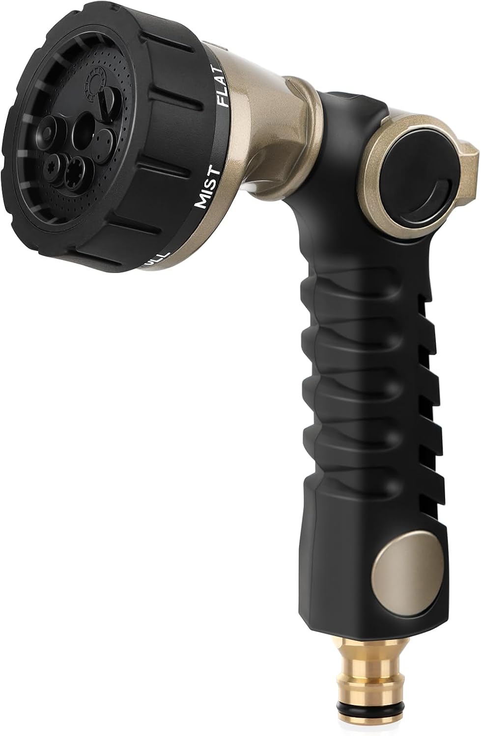 RESTMO Garden Hose Pipe Spray Gun, Heavy Duty Metal Water Hose Sprayer with 7 Watering Patterns, Thumb Flow Control, High Pressure Water Sprayer for Outdoor Lawn & Plant Watering, Car & Pet Washing