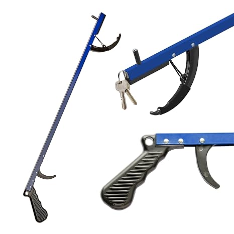 Sammons Preston Reacher, 26" Grabber Tool for Seniors, Magnetic Tip, Blue
