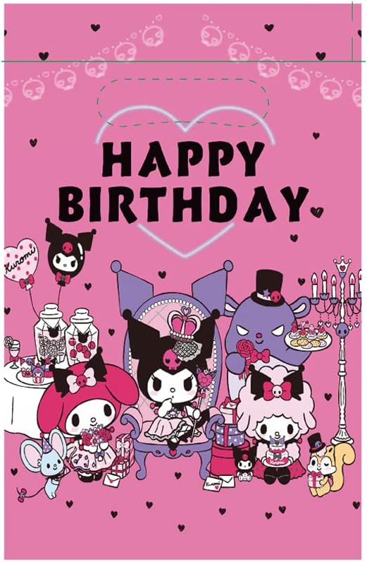 Wuiil 30 Count Pink Cartoon Gift Bags - Birthday Party Bags - 30 Pcs Kuromi and My Melody Theme Party Bags