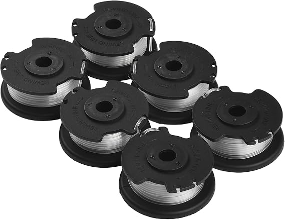 6 Pack Trimmer Spool for Hyper Tough, 0.065" x 16.4ft Line, Compatible with HT19-401-003-06/07, HT21/HT22 20V