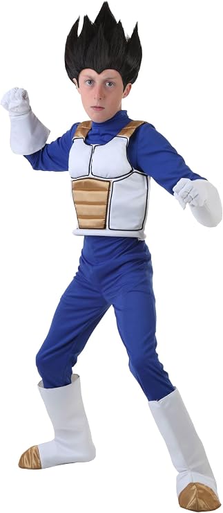 Dragon Ball Z Kids Vegeta Costume, Anime Saiyan Battle Armor Jumpsuit, Cartoon Fighter Halloween Outfit