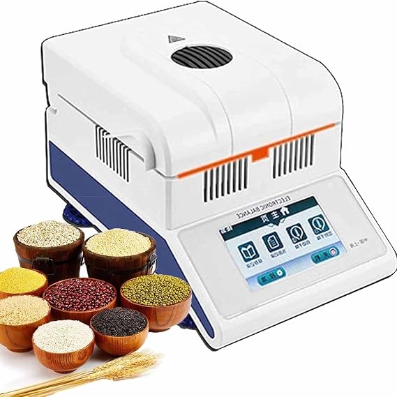 Laboratory Halogen Moisture Analyzer, 0.001/0.002/0.005g Accuracy, 50/100g Capacity, Halogen Lamp Heating, for Rubber/Tea/Grain/Food,50g/0.005g