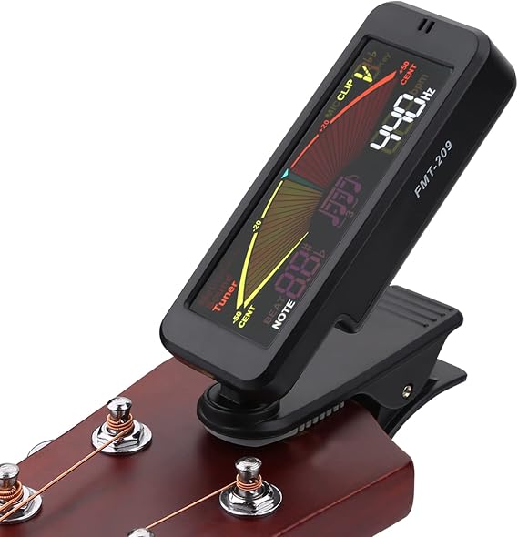 FMT-209 clip-on guitar tuner digital tuners with large LCD display for chromatic guitar bass violin