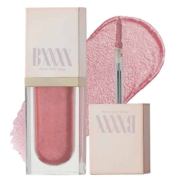 Liquid eyeshadow glitter eyeshadow for eye makeup - Long-lasting, Smudge-proof, Vivid and Easy cleansing (5 colors) (Pink)