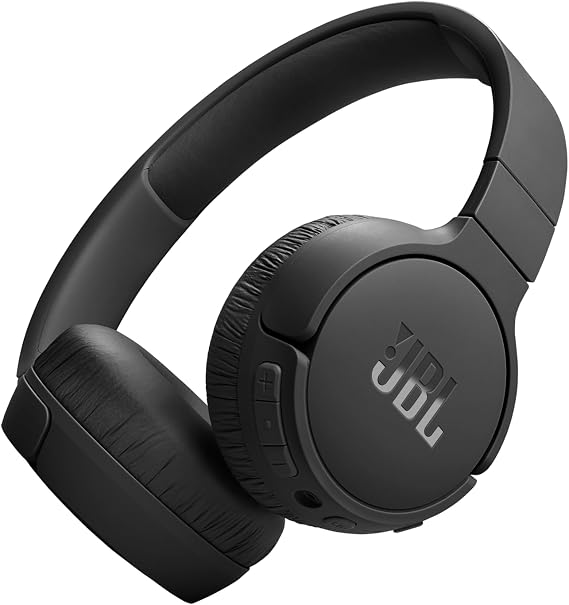 JBL Tune 670NC - Wireless On-Ear Headphones - Black | Adaptive Noise Cancelling with Smart Ambient, Bluetooth 53 with LE Audio, JBL Pure Bass Sound