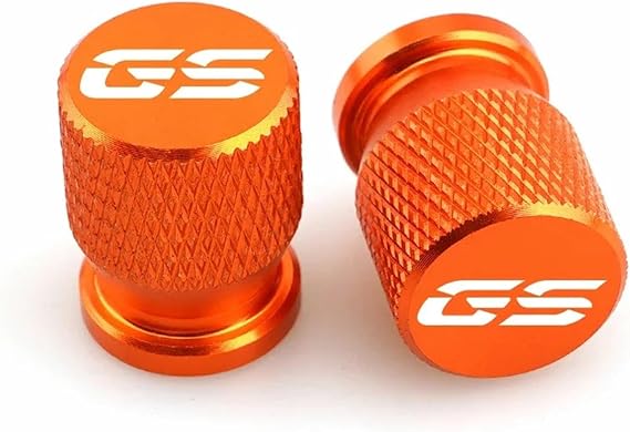 jininghaibo Motorcycle Tire Valve Air Port Stem Cover Cap Plug CNC Accessories Compatible with R1200GS LC R1250GS ADV F750GS F850GS F800GS F650GS(Orange GS)