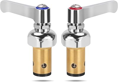 COOLWEST Hot and Cold Handle Stem Assembly for T&S Brass Faucets - Compatible with 002713-40 002714-40 Spindle Assembly Cartridge for Eterna Valve Replacement Part