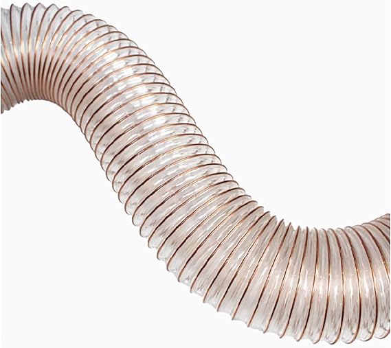 COYOUCO PU Dust Collection Hose, 65Mm Inner Diameter, 1M Length, Flexible Transparent Vacuum Hose for Industrial Dust Extractor,0.63mm