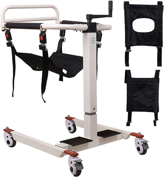 Patient Lift aid Transfer Chair Bedside Commode, Wheelchair to Car Transfer Devices, Bedridden Elderly Disabled Care, Toileting and Bathing
