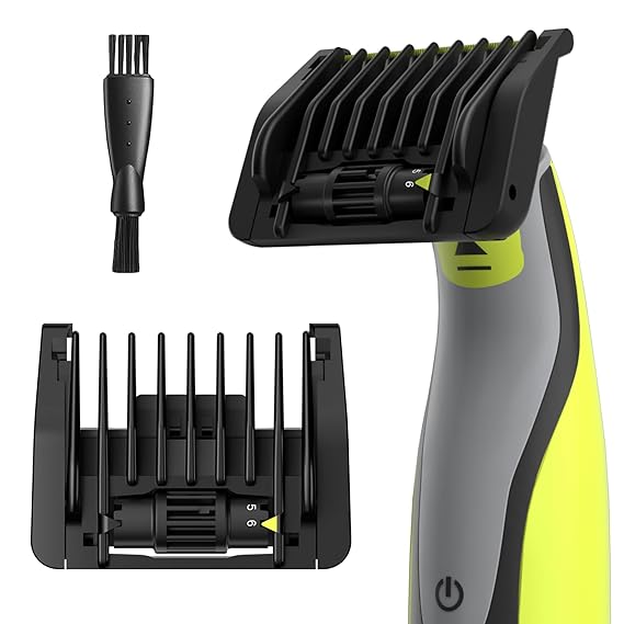 6-in-1 Adjustable Guards for Hybrid Electric Trimmer QP2520 QP2530 QP2630 QP2620 QP2510 QP2521 QP2522 QP2531 QP6510, Guide Comb O Blade 6 Length Settings Optional From 1-6mm with Cleaning Brush