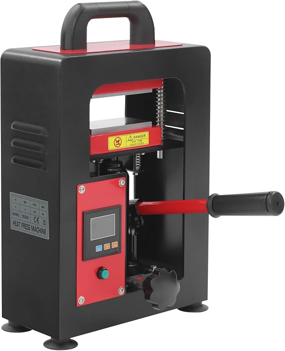 Professional Rosin Press 5T Hydraulic Heat Press Machine 900W Heatpress Dual Plate Oil Press with LCD for T-Shirt, Lab Extraction, Auto Lift & UK Plug (Max 11023 lbs)