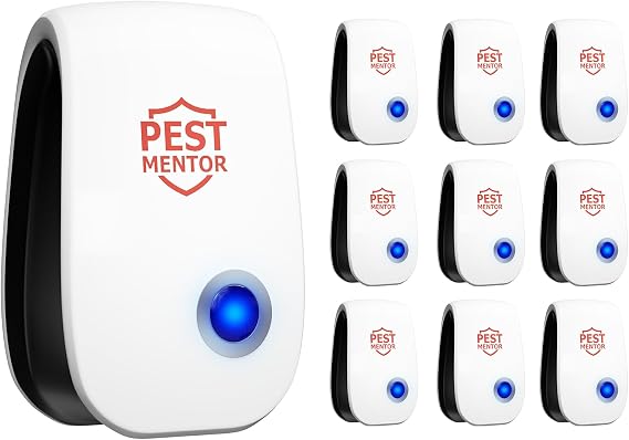 Ultrasonic Pest Repellent 10 Pack, Electronic Plug-in for Rodents, Mosquitoes, Cockroaches, Spiders, Ants, Spider Mouse Repellent Pest Control Device for Home Car Kitchen Bedroom