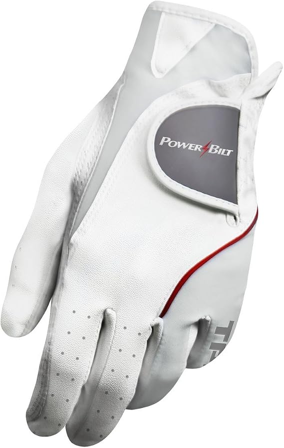 Powerbilt TPS Cabretta Tour Golf Glove - Ladies LH White(Worn on Left Hand)
