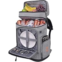 Alphasonik Cooler Backpack 40 Cans Insulated Backpack Cooler for Men & Women, 2 Leak Proof Compartments Coolers Bag for Beach Travel Picnic Hiking BBQ Fishing Outdoor Camping
