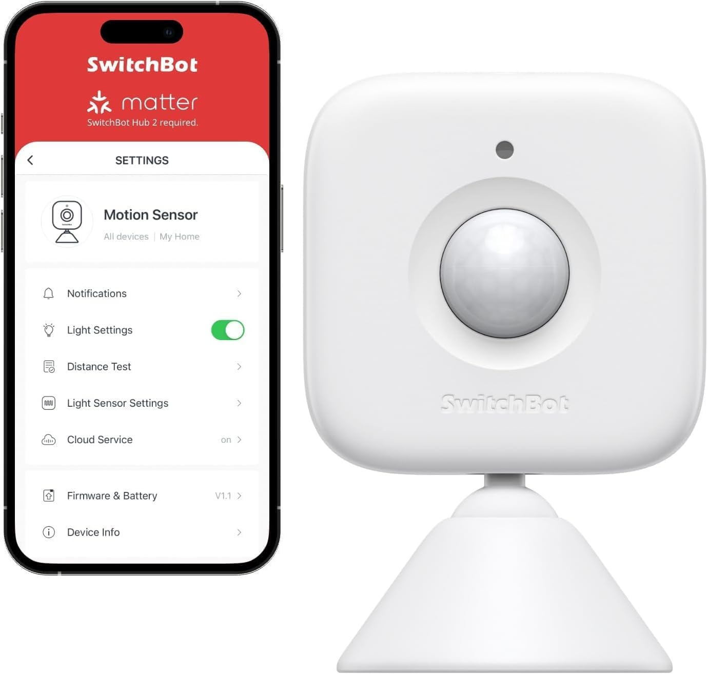 Smart Motion Door Sensor - Wireless PIR Motion Detector for Home Security, Compatible with Alexa, Google Assistant & Apple Home via SwitchBot Hub, Easy Installation, Real-Time Alerts 2025-White