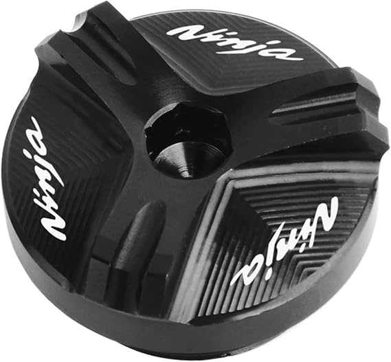LeosHi Compatible with Ninja 250R 300 ZX6R ZX9R ZX14R 500R 600R 750R ZX10 ZX12R Motorcycle M30*1.5 Engine Plug Tank Cover Oil Filler Cap (Color : Black)
