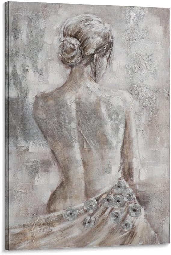 Aesthetic Art Sexy Woman Back Nude Painting Naked Women Canvas Wall Art Posters For Room Aesthetic Canvas Painting Posters And Prints Wall Art Pictures for Living Room Bedroom Decor 16x24inch(40x60c