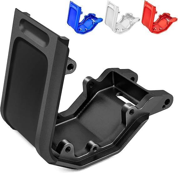 RCHUBAM Aluminum Center Skid Plate Servo Cover Guard Armor Protection Skid Plate for LOSI 1/4 Promoto-MX Motorcycle Upgrade Parts (Black)