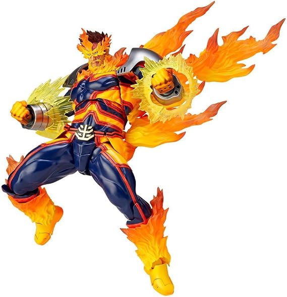 Kaiyodo Figure Complex Amazing Yamaguchi Endeavor, Approx. 7.5 inches 190 mm, ABS & PVC, Pre-Painted Action Figure, Revoltech, Orange, Total Height: Approx. 7.5 inches 190 mm