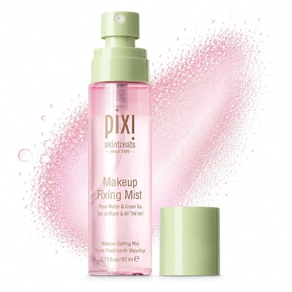 Pixi Beauty Setting Spray for Long Lasting Makeup | Makeup Fixing Mist Keeps Foundation Fresh All Day | Sweat & Humidity Resistant, Dewy Natural Finish | Alcohol-Free with Rose Water | 2.7 fl oz