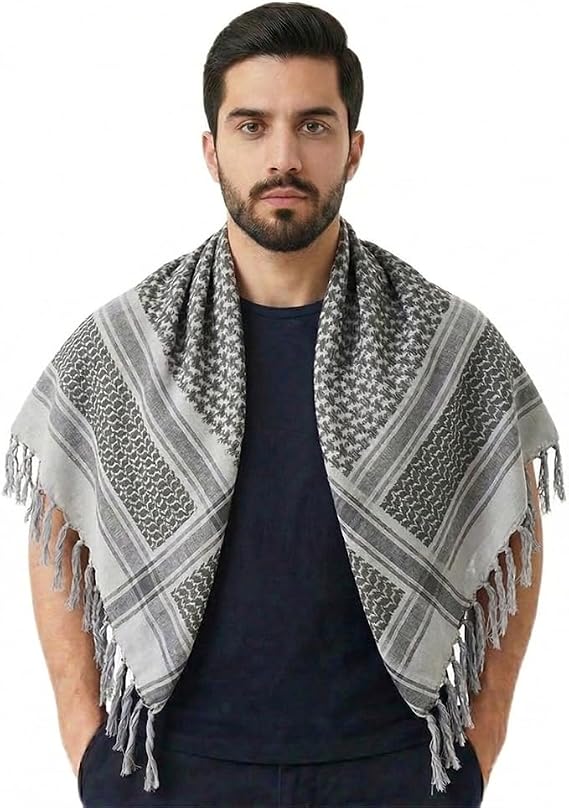 Cotton Palestinian Keffiyeh Scarf Military Shemagh Tactical Desert Scarf