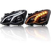 Bestmotoring LED Headlight Assembly Compatible with W207 C207 A207 Coupe Convertible 2010-2017, Sequential Turn Signal, Start-Up Animation, DRL, Front Lamp Replacement Pair