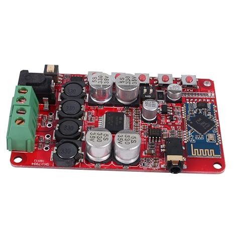 TDA7492P BT Amplifier Board Stereo Amplifier Board with BT4.0-25W Class-D Audio Receiver Module for DIY Speakers - DC 8-25V Input 25W Gain Adjustment