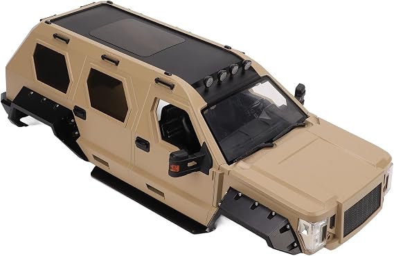 Body Shell 1/10 RC Durable Plastic Car Shell Desert Yellow for and Axial SCX10 324mm Wheelbase