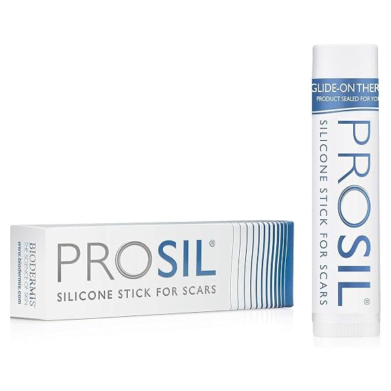 ProSIL Silicone Scar Stick - Scar Gel for Surgical Scars, Acne, Burns - Silicone Gel for Scars is Safe for Children, Men & Women - Silicone Scar Gel Provides Effective Scar Therapy, 17g