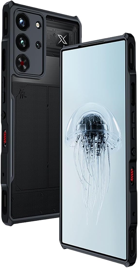 Case Compatible with Nubia Red Magic 10 Pro/10 Pro+/10S Pro/10S Pro+, [Droproof] [Sweat-Proof] [Fingerprint-Proof] Shockproof Protective Phone Case,Black