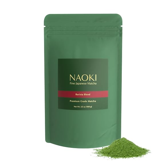 Naoki Matcha Barista Blend Premium Grade Matcha, 100g/3.5oz