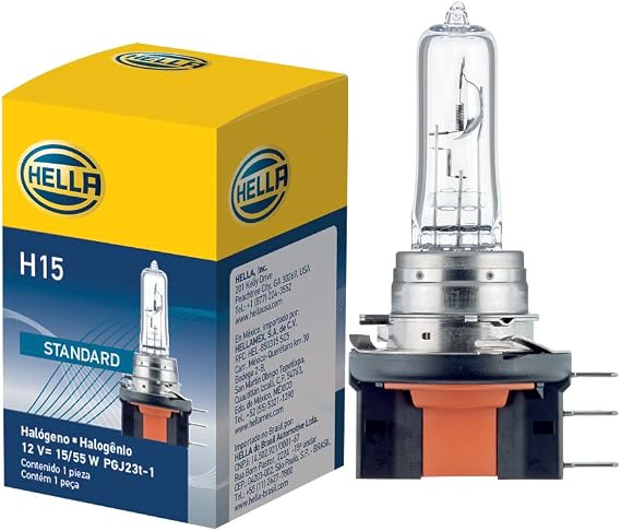 Hella H15 Halogen Bulb - H15-12V - 55/15W - Socket Type: PGJ23t-1