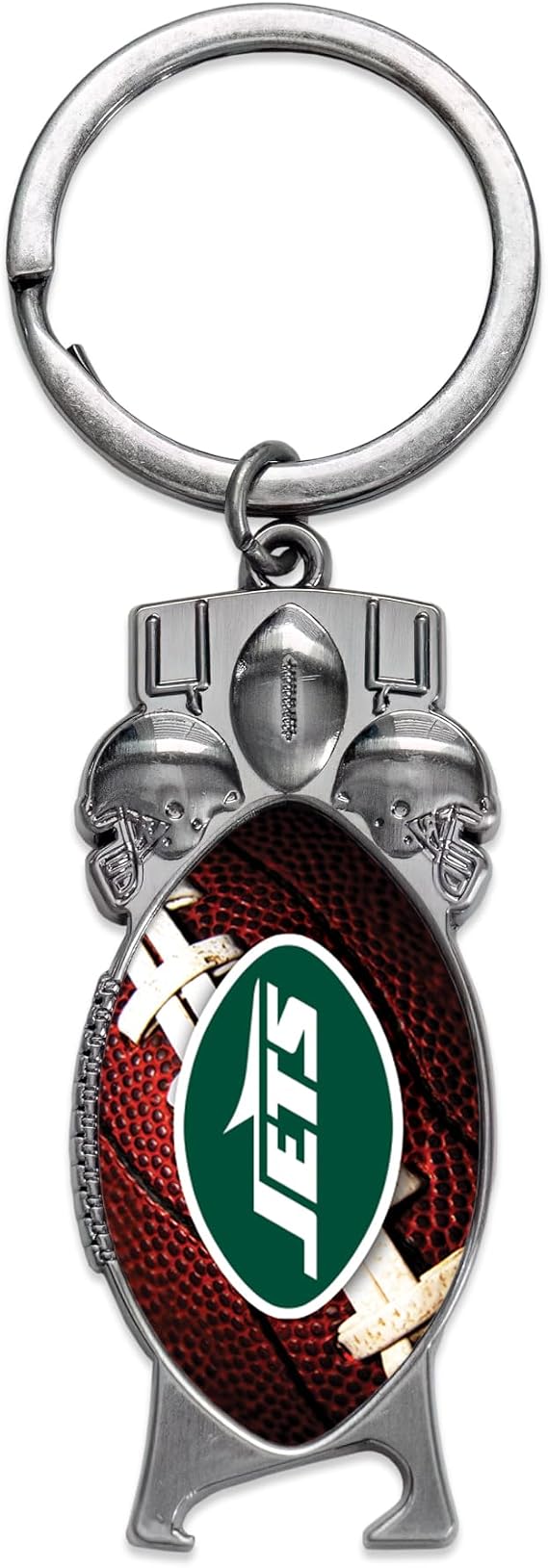 Rico Industries NFL Football Sculpted Bottle Opener Keychain - Car Accessory