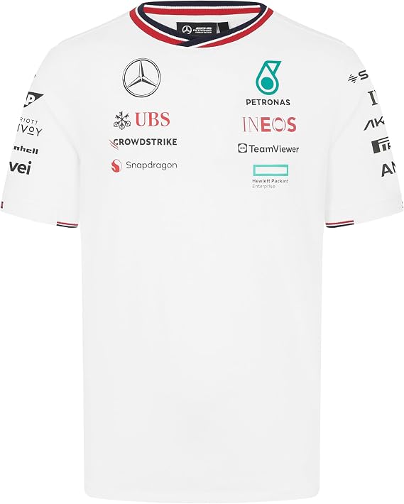 Mercedes AMG Petronas F1 Men's 2024 Team Driver Tshirt - White - Size: XL