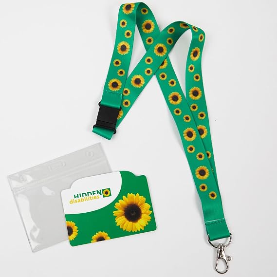 Official Hidden Disabilities Sunflower Lanyard (85cm) with ID Card