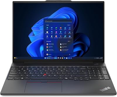 Lenovo ThinkPad E16 Gen 2 Business Laptop, 2025, 16 1920x1200 IPS, Intel-16 Core Ultra 7 155H, 32GB DDR5, 1TB SSD, Win10 Pro, Backlit KB, Wi-Fi 6, BT 5.2, Thunderbolt 4, 1080p FHD Camera, Black