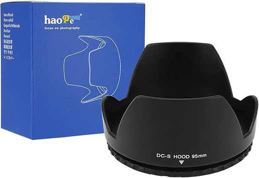 Haoge 95mm Screw-in Lens Hood for Tamron SP 150-600mm f/5-6.3 Di VC USD G2, fit Sigma 150-600mm f/5-6.3 50-500mm F4.5-6.3, Compatible with Nikon Nikkor AF-S 200-500mm f5.6E ED VR Lens