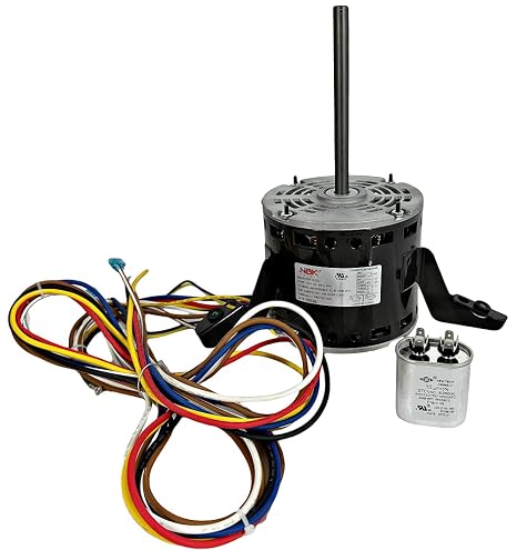 Packard 43787 HVAC 1/2 HP, 1075 RPM Furnace Blower Fan Motor for Century FML1056, GE 3787, 5KCP39KGT785, Goodman 0131F00022, Mars 03143, Grainger 3M979, OEM Caliber