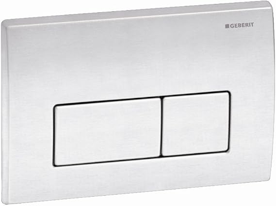 Geberit 115.258.00.1 Kappa50 Dual-Flush Actuator, Brushed Stainless Seel