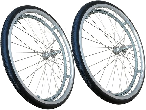 24" Wheelchair Accessory Rear Wheel, Pneumatic Tyre, 24 X 1 3/8, Manual Wheelchair Replacement Wheel