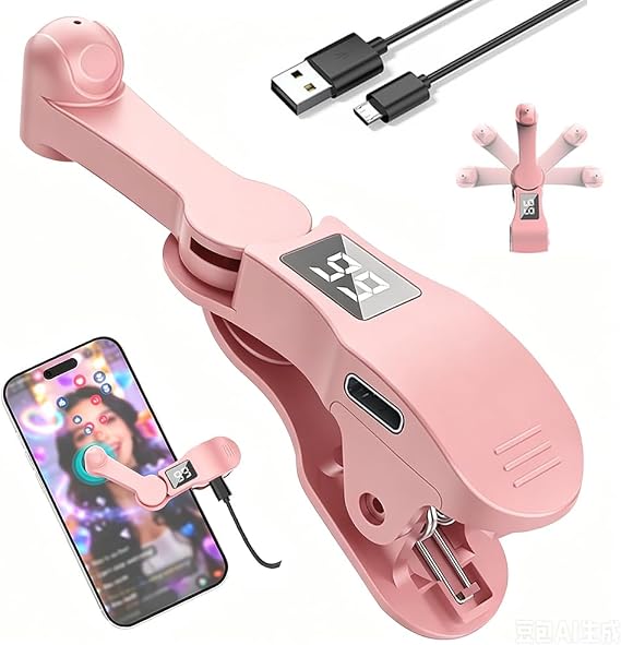 Auto Clicker for Smart Phone, Auto Screen Clicker Portable Phone Screen Tapper Continuous Adjustable Speed Click for Games, Live, Ticket Snagging, Pink