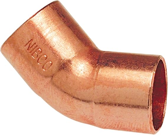 Nibco Elbow, Copper, Cup 1/2 in, FTG 1/2 in U606 1/2-1 Each