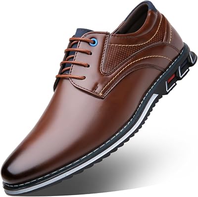 Mens Dress Oxfords Shoes Business Formal Shoes Casual Loafers Shoes Comfortable Lightweight Derby Sneakers Black