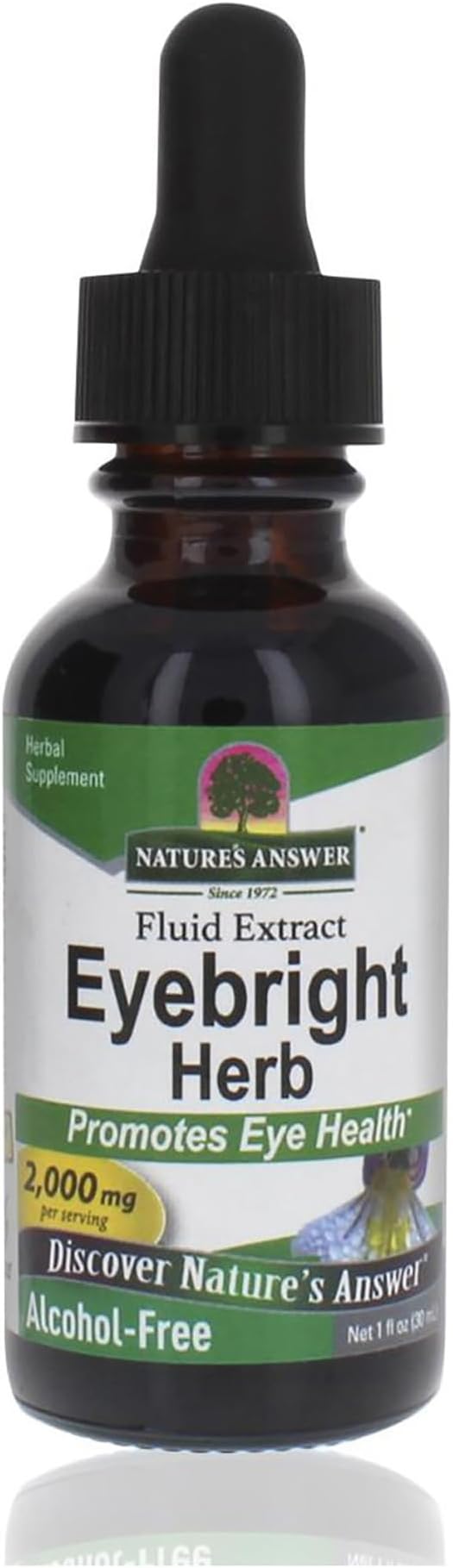 Natures Answer Eyebright 2000 mg, 1 oz - Alcohol-Free Extract - Supports Healthy Eyes and Vision - Promotes Respiratory Function - Gluten Free, Non-GMO, Vegetarian, Vegan